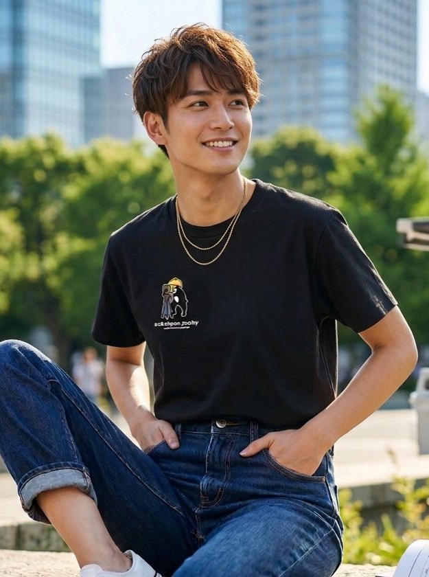 【片胸デザイン】claudio pandiani / sokuryou junky ポリエステルドライTシャツ